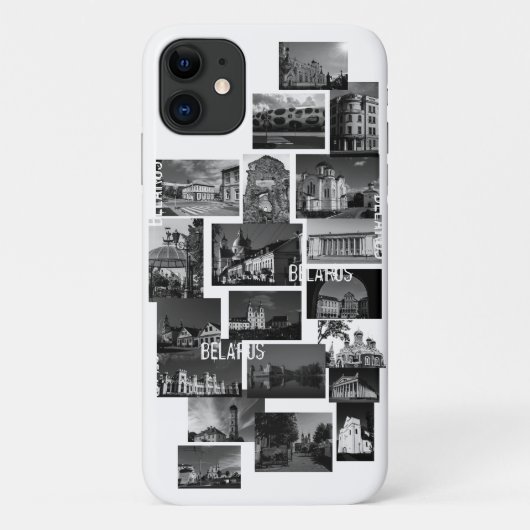 Belarus Städte Architektur Collage iPhone 11 Fall Case-Mate iPhone Hülle (Rückseite)