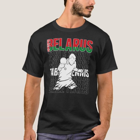 Belarus Table Tennis Support Belarusian Ping Pong T-Shirt (Vorderseite)