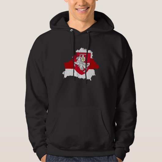 Belarus White Red Pagonya Flag Support Belarus Pro Hoodie (Vorderseite)