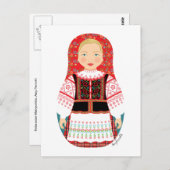 Belarusian Matryoshka Postcard Postkarte (Vorne/Hinten)