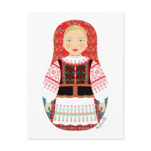 Belarusian Matryoshka Postcard