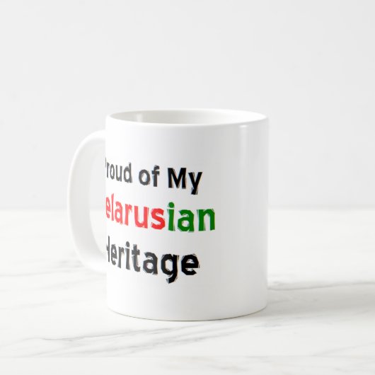 Belarusischer Kaffeekaffee-Tasse Kaffeetasse (Vorderseite Links)