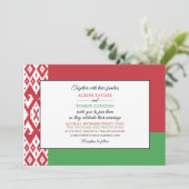 Belarussische Flagge, Flagge von Belarus Einladung (Stehend Vorderseite)