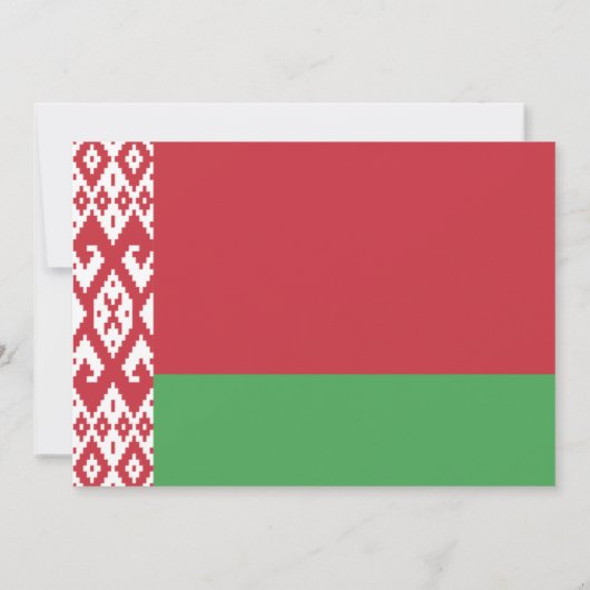 Belarussische Flagge, Flagge von Belarus Einladung (Rückseite)