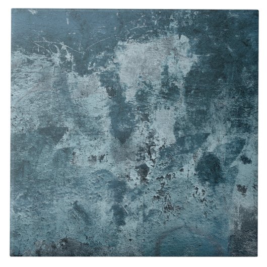 belasteter blauer Zement Fliese (Vorderseite)