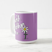 Belästigt mich nicht Lavender Whimsical Daisy Kaffeetasse (Vorderseite Links)