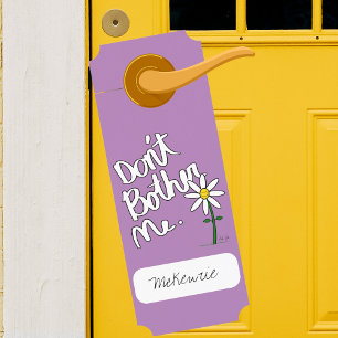 Belästigt mich nicht Lavender Whimsical Daisy Türanhänger