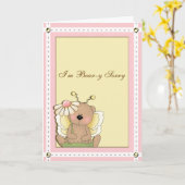 Belated Birthday Butterfly Karte (Gelbe Blume)