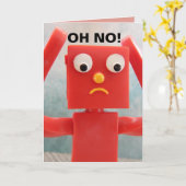 BELATED BIRTHDAY CARD FUNNY KARTE (Gelbe Blume)