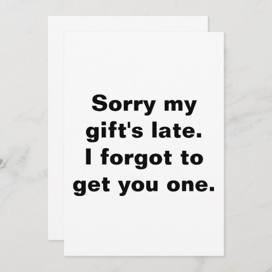 Belated Birthday Cared Dankeskarte (Vorne/Hinten)