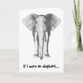 Belated Birthday - Elephant Karte (Vorderseite)