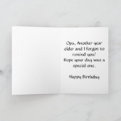 Belated Birthday - Erinnerung Karte (Innenseite)