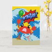 Belated Birthday Heilige Krabbe Ich bin Schalentie Karte (Gelbe Blume)