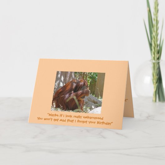 Belated Birthday, humorvoll Karte (Vorderseite)