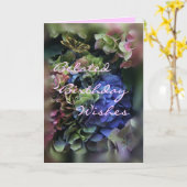 Belated Birthday- hydrangea 5409-individuell anpas Karte (Gelbe Blume)