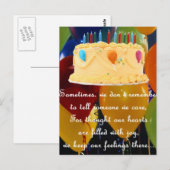 BELATED BIRTHDAY POSTKARTE (Vorne/Hinten)