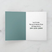 Belated Birthday Sloth in Rainforest Karte (Innenseite)