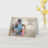 BELATED GEBURTSTAG - SPASS - HUND IN JARN GEÄNDERT KARTE (Gelbe Blume)