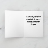 *BELATED* GEBURTSTAG VON LAZY TURTLE KARTE (Innenseite)