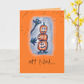 Belated Halloween Birthday Wish Karte (Gelbe Blume)