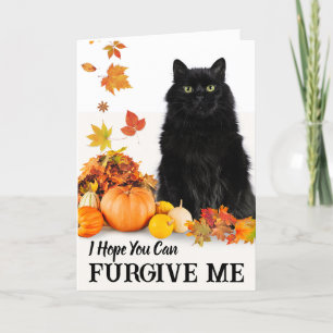 Belated Halloween Furgime Me Black Cat Karte