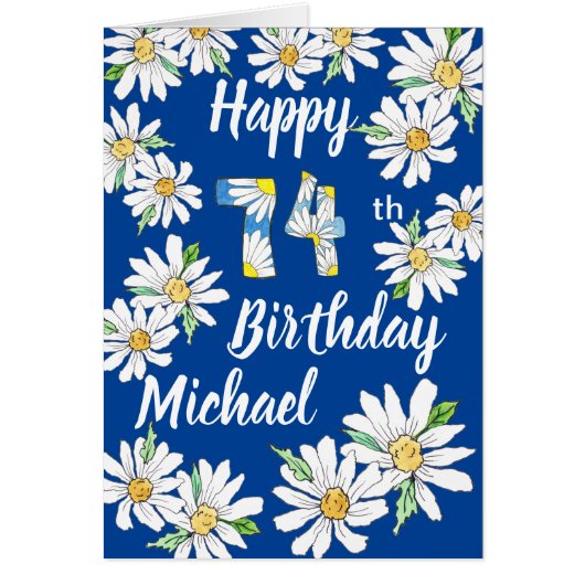 Belated Personalisiert 75. Geburtstagskarte (Vorne)