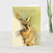 Belated Sorry Red Tabby Kitty Replaceable Foto Karte (Vorderseite)