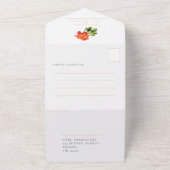 Belated Wedding Tee Rose Aquarellkorallorange All In One Einladung (Außenbereich)