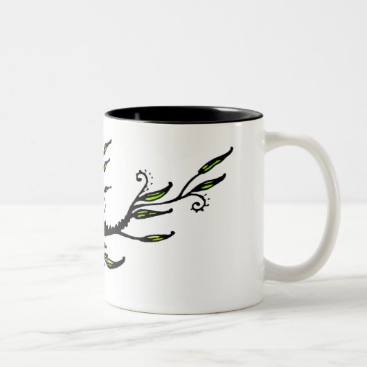 Belaubt Zweifarbige Tasse (Rechts)
