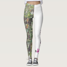 Belaubte Camouflage-Leggings