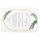 Belaubte Rahmenhochzeit des Goldgeometrischen Magnet (Horizontal)