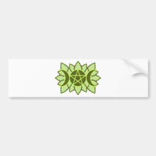 Belaubter Pentagram Autoaufkleber