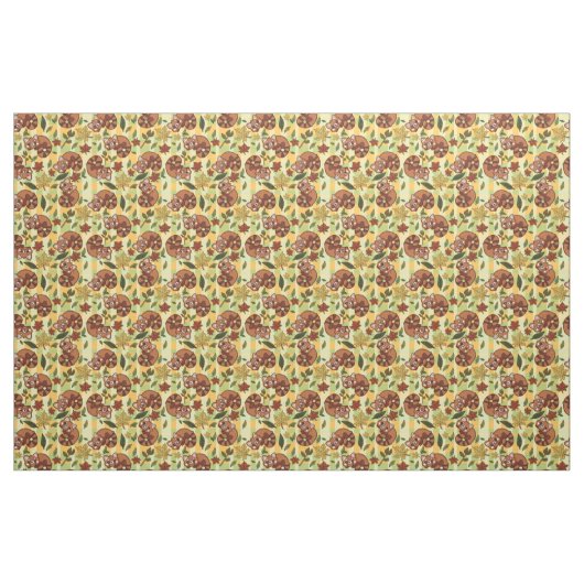 Belaubter roter Panda Stoff (Fat Quarter (45,7 x 55,9 cm))
