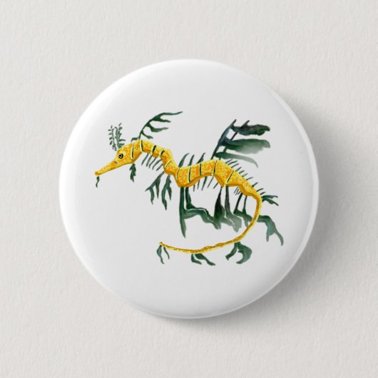 Belaubter Seedrache Button (Vorderseite)