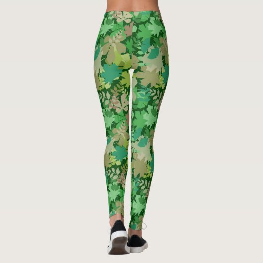Belaubter Wald Leggings (Rückseite)