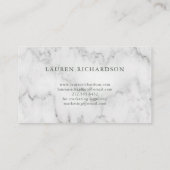 Belaubtes modisches Aquarell des Grün-| auf Marmor Visitenkarte (Rückseite)