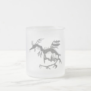 Belaubtes Seedrache-Fossil Mattglastasse
