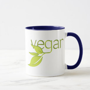 Belaubtes veganes tasse
