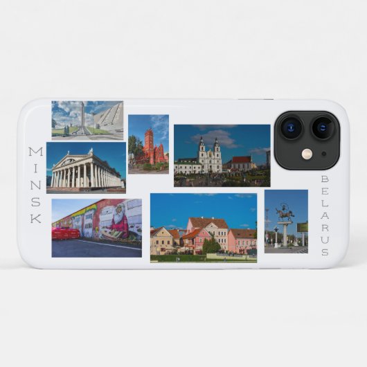 Belaus Minsk Architecture Collage iPhone 11 Fall Case-Mate iPhone Hülle (Rückseite (Horizontal))