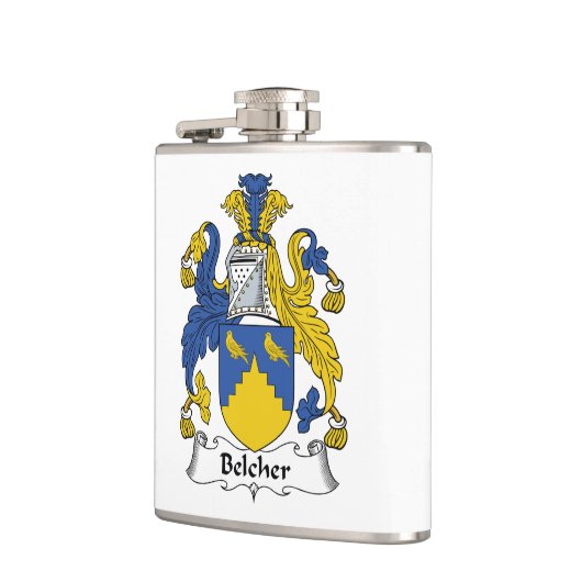 Belcher Familienwappen Flachmann (Links)