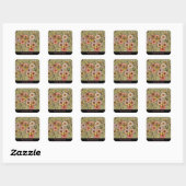 Belcher Mosaic Butterfly Quadratischer Aufkleber (Blatt)