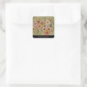 Belcher Mosaic Butterfly Quadratischer Aufkleber (Tasche)