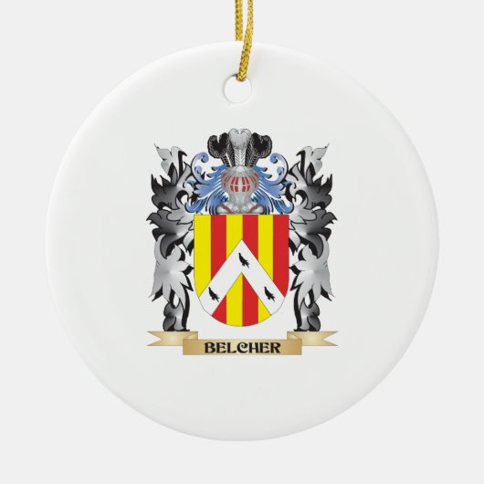 Belcher Wappen - Familienwappen Keramikornament (Vorne)