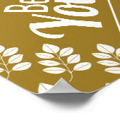 Beleaf selbst, weißes Leaf Poster (Ecke)