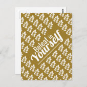 Beleaf selbst, weißes Leaf Postkarte (Vorne/Hinten)