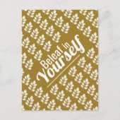 Beleaf selbst, weißes Leaf Postkarte (Vorderseite)