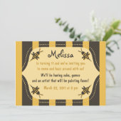 Belebende Bieneneinladung Einladung (Stehend Vorderseite)