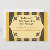 Belebende Bieneneinladung Einladung (Rückseite)