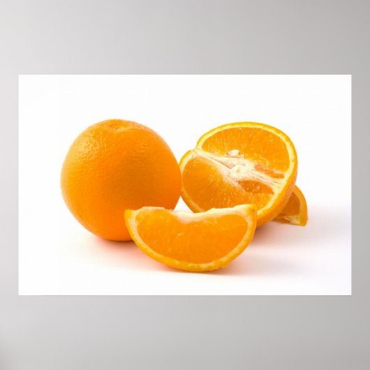 Belebende Orangenpfosten Poster (Vorne)