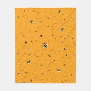 Belebt als Bienengelb Fleece Blanket